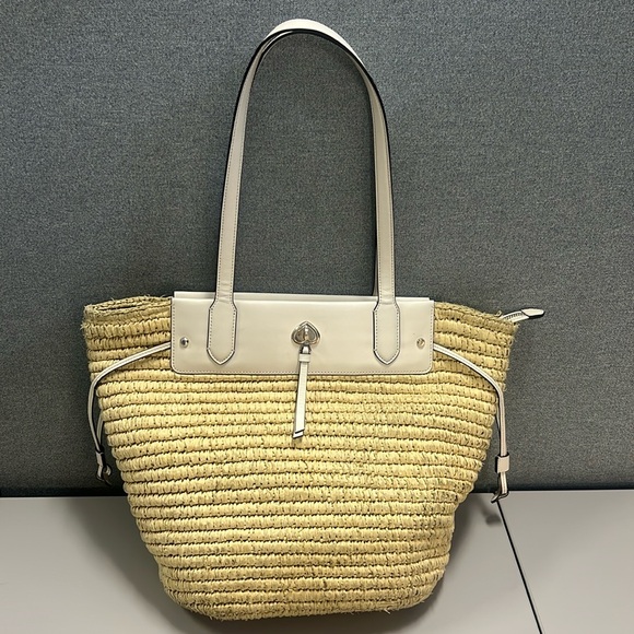 Kate Spade ♠️ Large Straw Tote Bag - Picture 1 of 16
